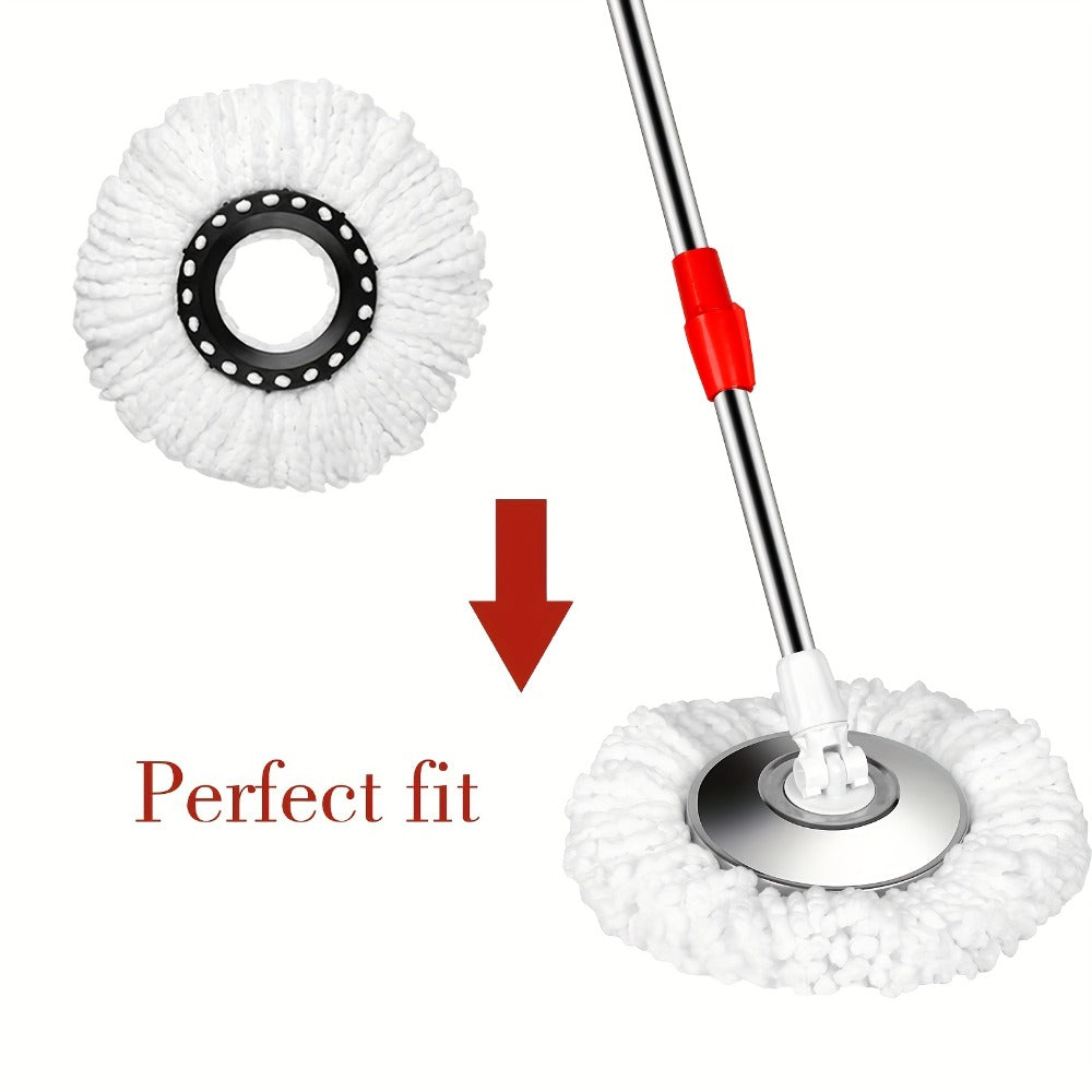 Microfiber Spin Mop Replacement Heads 8 Pack, 360° Universal Mop Refills for Standard Spin Mop Buckets, Machine Washable Reusable Mop Pads