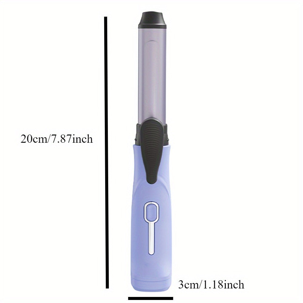 Cordless Mini Curling Iron Wireless Rechargeable Portable Hair Curler, Ceramic Barrel for Airy Bangs