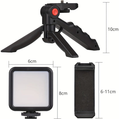 Phone Vlogging Kit with Noise-Reduction Microphone Tripod & LED Fill Light, TikTok YouTube Instagram Content Creator Setup