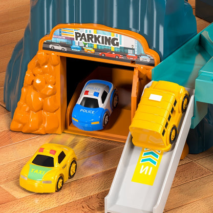 Dinosaur Race Track Toy Set for Kids with 10 Mini Cars & Ramp Launcher with the Listed Color, Size or Set Options for Everyday Use