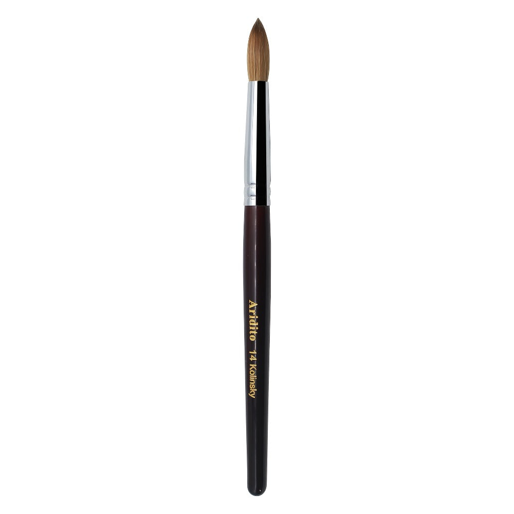 Kolinsky Acrylic Nail Brush Round Head Red Wine Wooden Handle – Professional Brush for Acrylic Extension Nail Art Sculpting & Manicure