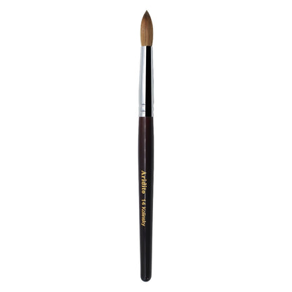 Kolinsky Acrylic Nail Brush Round Head Red Wine Wooden Handle – Professional Brush for Acrylic Extension Nail Art Sculpting & Manicure