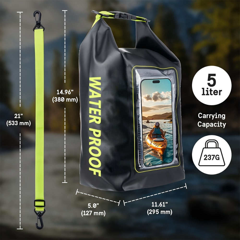Dry Bag Set 3-Piece Roll Top Backpack with Phone Pouch & Dry Sack – Kayaking with the Listed Color, Size or Set Options for Everyday Carry