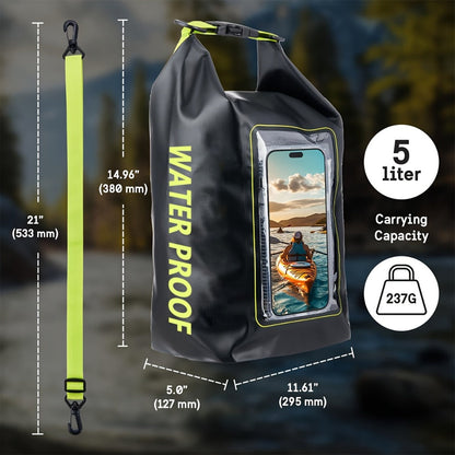 Dry Bag Set 3-Piece Roll Top Backpack with Phone Pouch & Dry Sack – Kayaking with the Listed Color, Size or Set Options for Everyday Carry