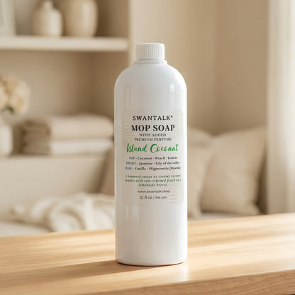 Concentrated Floor Cleaner 4X Formula 32 fl oz, SWANTALK Mop Soap Multi-Surface Streak-Free Floor Wash