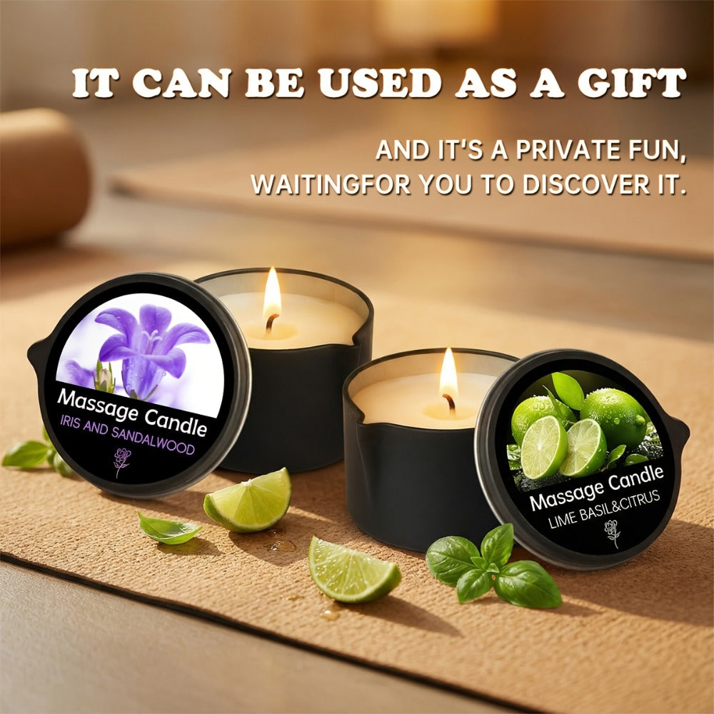 Luxury Soy Wax Candle 2-in-1 Massage Body Oil Essential Oil 20+ Scents 1pc 2pcs 6pcs Warm Moisturizing Lotion Spa Nail Salon Wedding