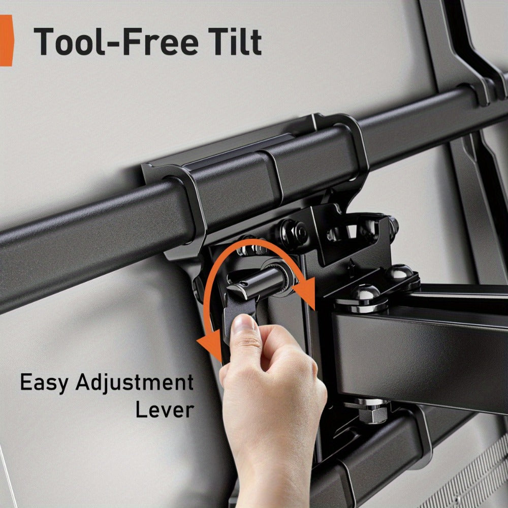 Full Motion TV Wall Mount 40-86 Inch – Holds 132 lbs, Pre-Assembled, Tool-Free Tilt Swivel Extend, VESA 600x400mm