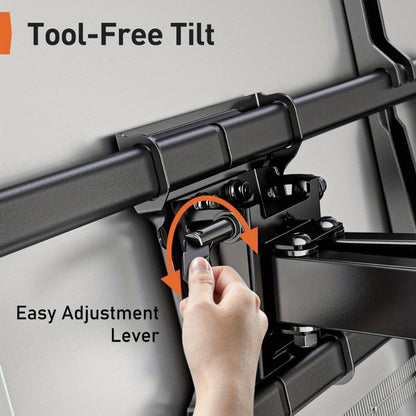 Full Motion TV Wall Mount 40-86 Inch – Holds 132 lbs, Pre-Assembled, Tool-Free Tilt Swivel Extend, VESA 600x400mm