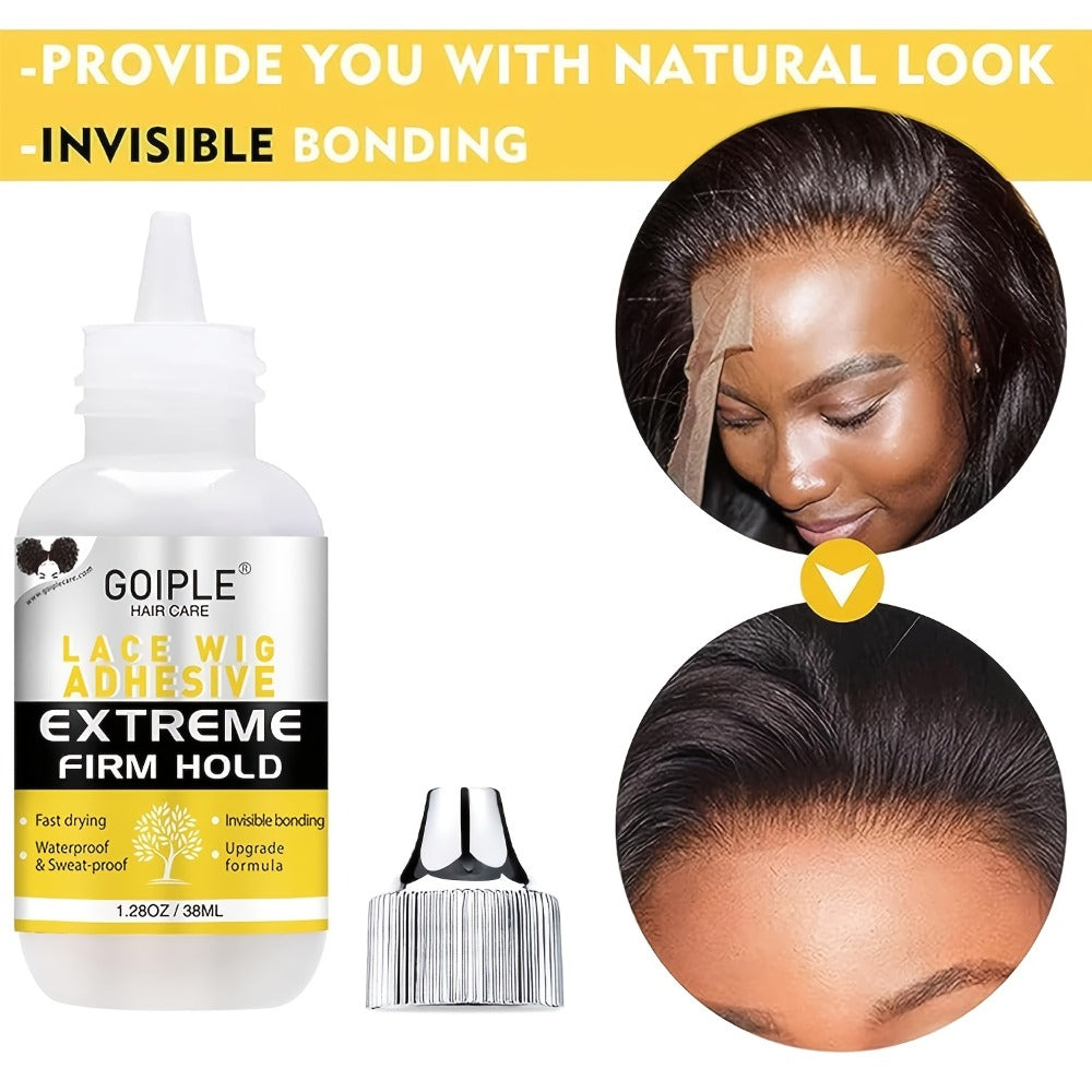 Lace Wig Installation Kit, 10-Piece Set with Melting Spray, Liquid Bottles, Bands, Caps, Combs and Brushes