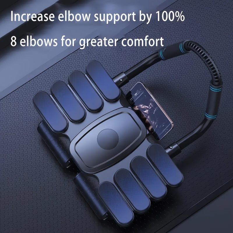 Ab Wheel Roller Automatic Rebound 8-Elbow Design, Core & Full Body Workout Abdominal Wheel with Phone Holder