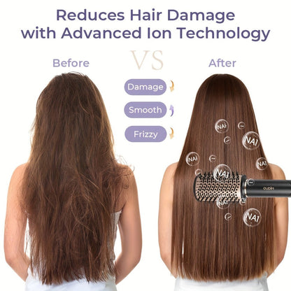 OUDIM 6-in-1 Hot Air Brush Hair Styling Tool with 110, 000 RPM Motor, Foldable Handle and Storage Bag