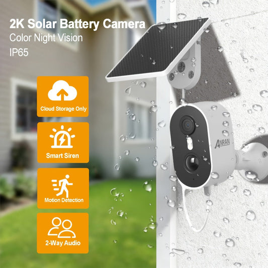 3MP Driveway Outdoor Security Camera with PIR Human Detection, AI Motion Alert, Full Color Night Vision