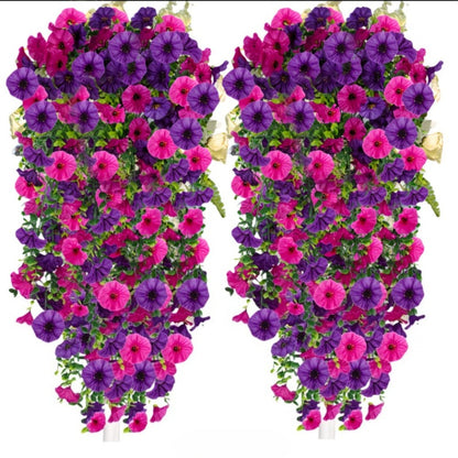 Artificial Rose Vine Hanging Garland 3pcs 216 Flowers – High-Density UV-Resistant Faux Rose Flower Vines with Realistic Roses & Foliage