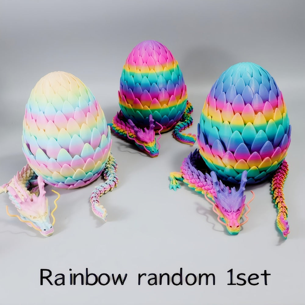 Dragon Egg Gift Set 3D Printed, 7.09in Scaled Egg + 23.62in Large Dragon with the Listed Color, Size or Set Options for Everyday Use