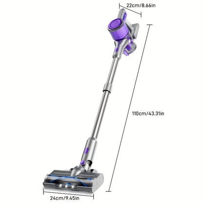 45KPA Cordless Stick Vacuum Cleaner 8-in-1 Rechargeable, Up to 45 Min Runtime Handheld Vacuum for Carpet Pet Hair Hardwood Floor Home
