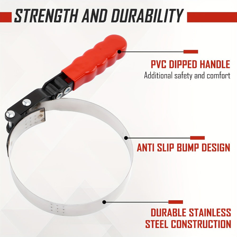 Oil Filter Removal Tool Kit 7-Piece Adjustable 3-Jaw Wrench 9" 12" Oil Filter Pliers Anti-Slip PVC Handle Fits 2-3/4" to 5-1/4" Filters