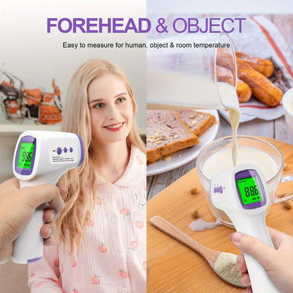 Non-Contact Forehead Thermometer Digital Infrared, 1-Second Instant Reading, Fever Alarm, 3-in-1 Forehead & Object Mode