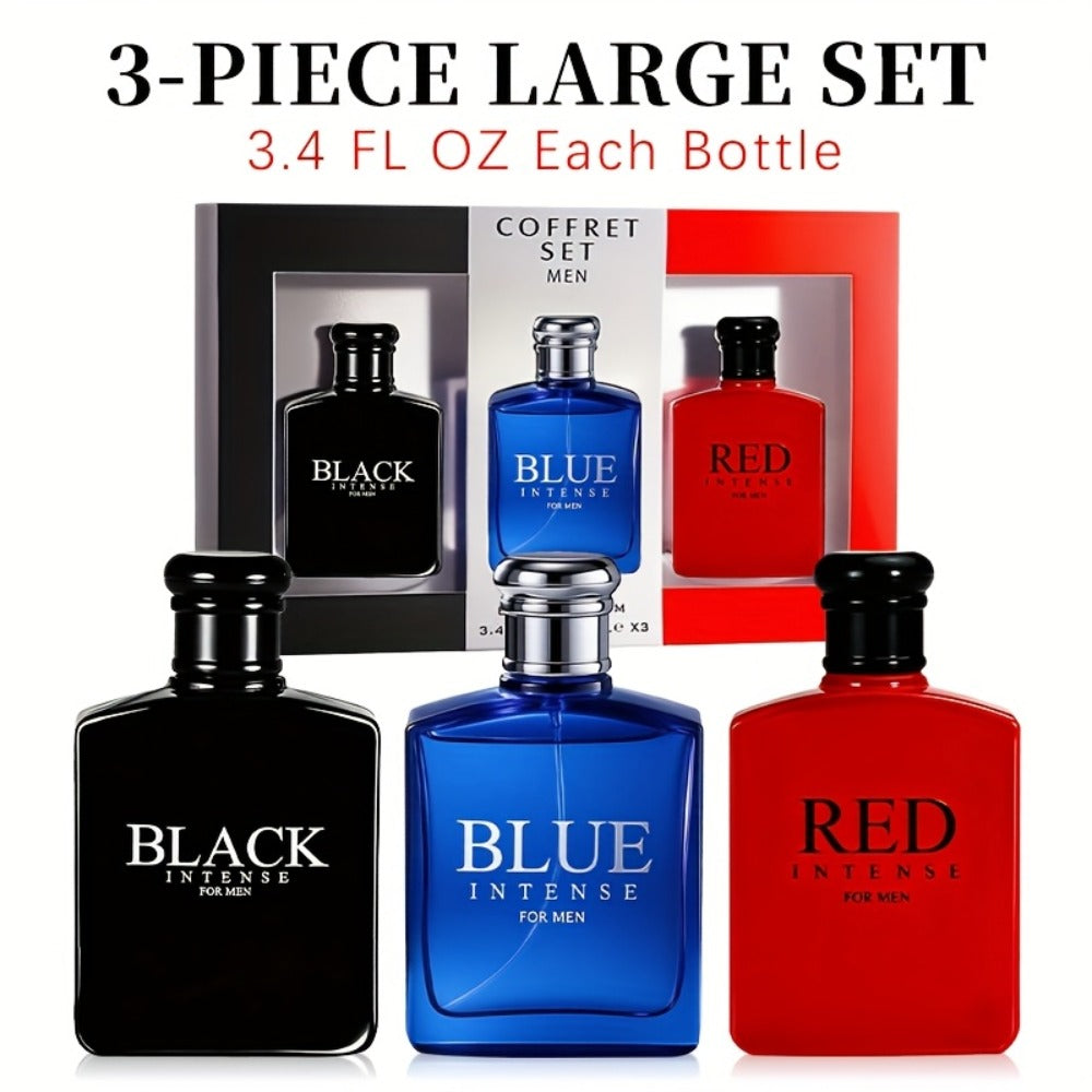 Cologne Gift Set for Men 3 Piece EDT Spray Absinthe Lemon Sage Eau de Toilette Mini 1oz for Bath Time, Home Spa and Personal Care