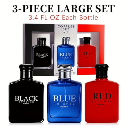 Cologne Gift Set for Men 3 Piece EDT Spray Absinthe Lemon Sage Eau de Toilette Mini 1oz for Bath Time, Home Spa and Personal Care