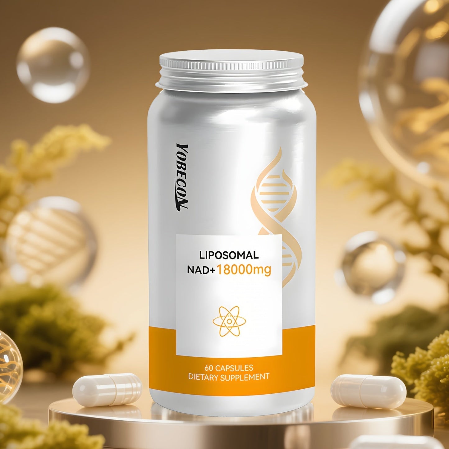 NAD+ Booster Liposomal 18000mg with Quercetin, Trans-Resveratrol & D-Ribose for Energy, Focus, Anti-Ageing & Antioxidant Support