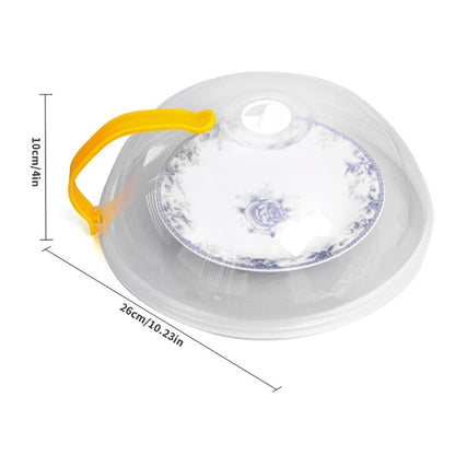 Microwave Food Cover Splash Guard 2 Pack with Steam Vent and Handle Plastic Splatter Guard for Home Cooking, Dining and Outdoor Meals