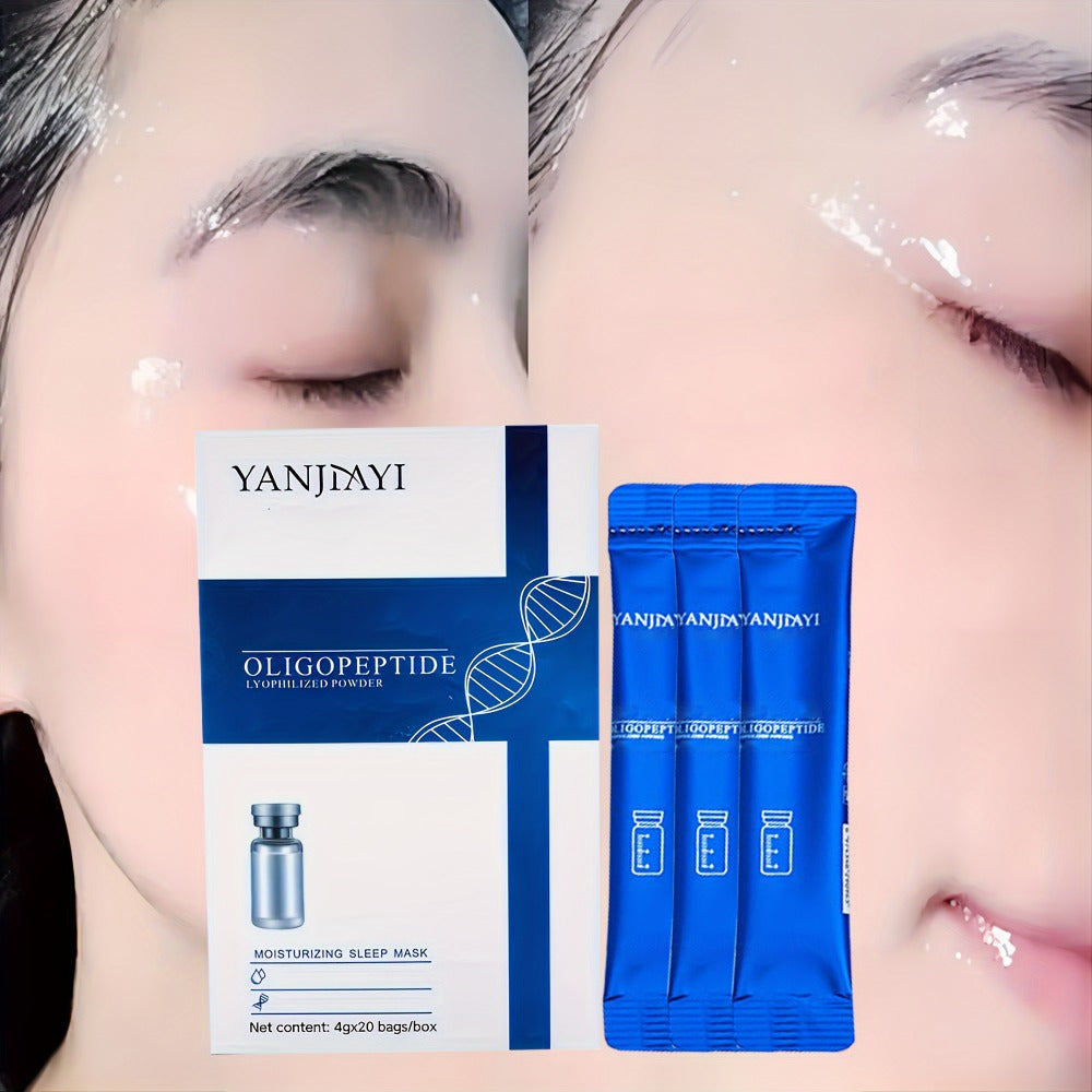 Overnight Sleep Mask Gel with Niacinamide Oligopeptide & Hyaluronic Acid, Alcohol-Free Night Serum for Dry Skin
