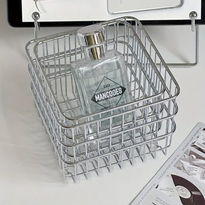 Open-Weave Storage Basket Organizer in Size S for Bathroom, Kitchen, Desk or Bedroom Shelves