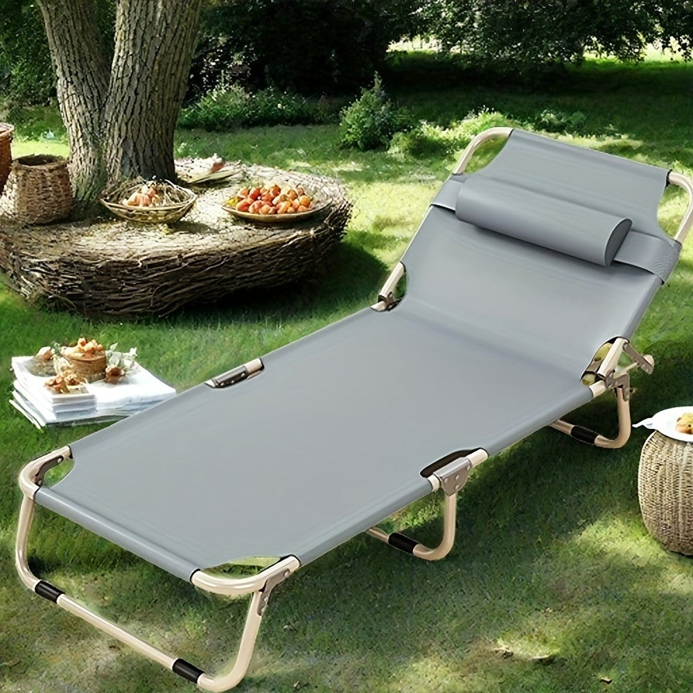 Folding Camping Cot 1200D Portable Sleeping Bed – Lightweight Foldable Outdoor Bed for Camping, Beach, Patio, Sunbathing & Poolside