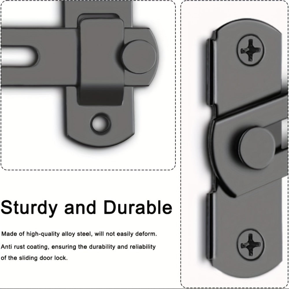 Stainless Steel Door Bolt Lock 180° Flip Latch for Entryways, Bedrooms and Living Spaces, with the Listed Configuration
