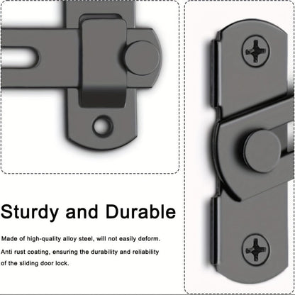 Stainless Steel Door Bolt Lock 180° Flip Latch for Entryways, Bedrooms and Living Spaces, with the Listed Configuration