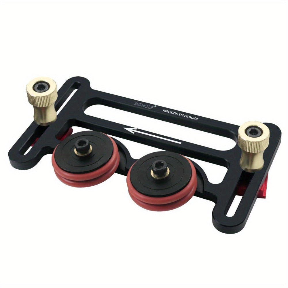 Feather Board Roller Guide for Table Saw, Aluminum Alloy One-Way Safety Stock Feeder with T-Track Mount