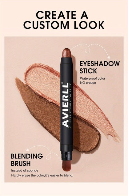 Waterproof Eyeshadow Stick Set 8 Piece, Shimmer, Pearlescent & Matte Eye Shadow Pencils, Creamy Blendable Formula