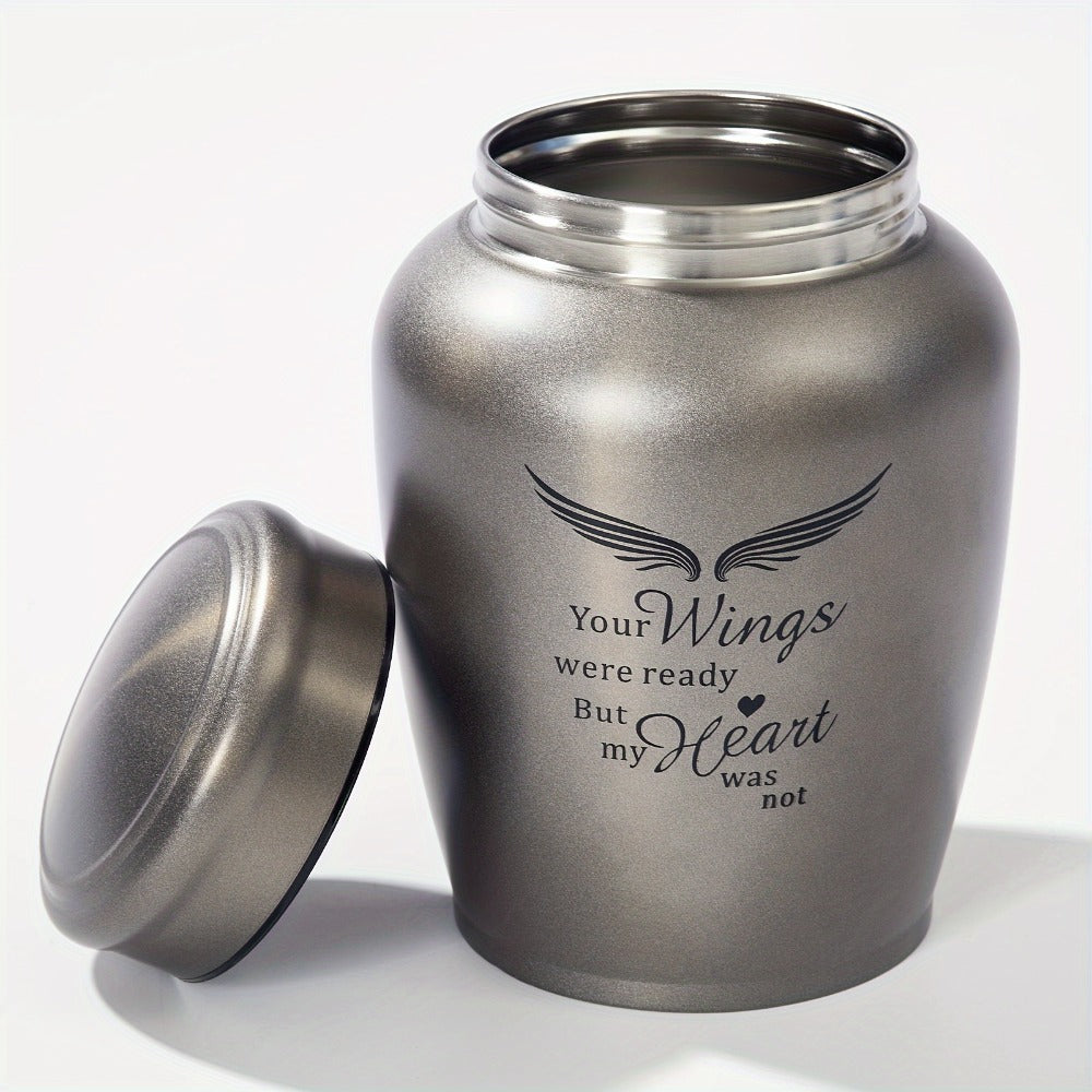 Cremation Urn for Human Ashes Large 8.5 Inch Stainless Steel Burial Urn for Adult Male Female