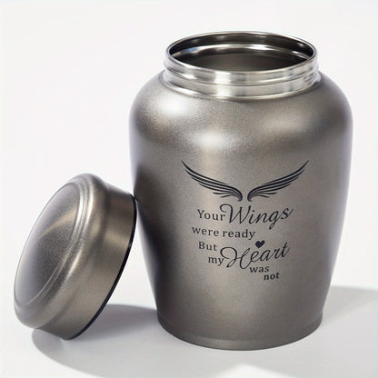 Cremation Urn for Human Ashes Large 8.5 Inch Stainless Steel Burial Urn for Adult Male Female