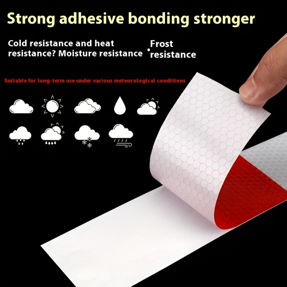 DOT-C2 Reflective Tape 2"x60' High Intensity Prismatic Self-Adhesive Safety Strip – Waterproof Wear-Resistant Ultra Bright for Cars Trucks