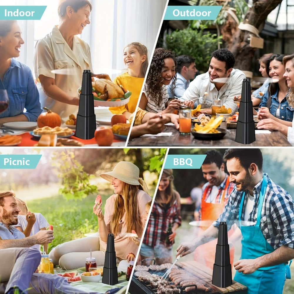Fly Fans for Tables 6 Pack Fly Fan Holographic Blade Keep Flies Away from Food for Outdoor BBQ for Grilling, Camping and Outdoor Meals
