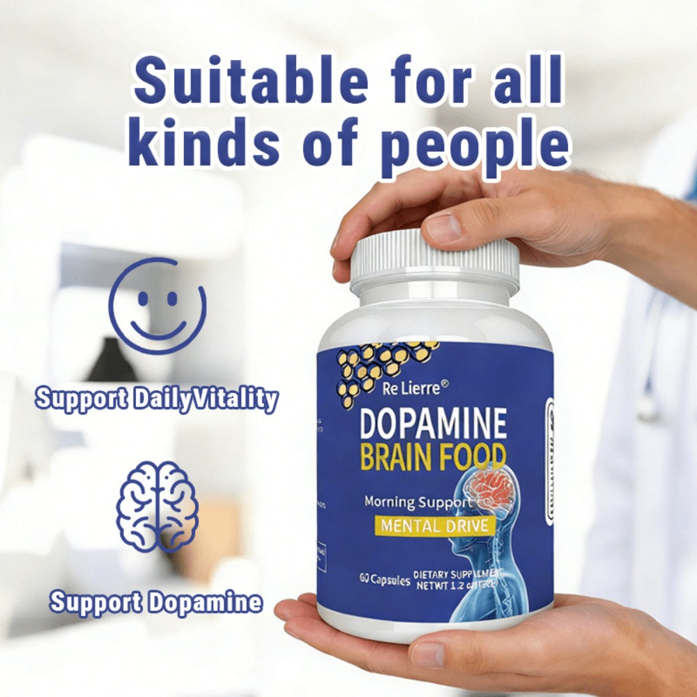 Magnesium Glycinate Brain & Sleep Capsules, Dopamine Support Nootropic Formula, Focus Mental Clarity Mood & Restorative Sleep