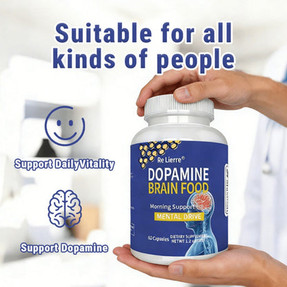 Magnesium Glycinate Brain & Sleep Capsules, Dopamine Support Nootropic Formula, Focus Mental Clarity Mood & Restorative Sleep