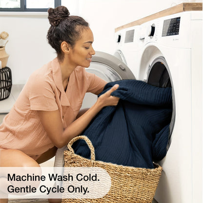 Muslin Blanket 100% Cotton 6-Layer, Breathable Gauze Throw for Couch & Bed, All Season, 13 Colors