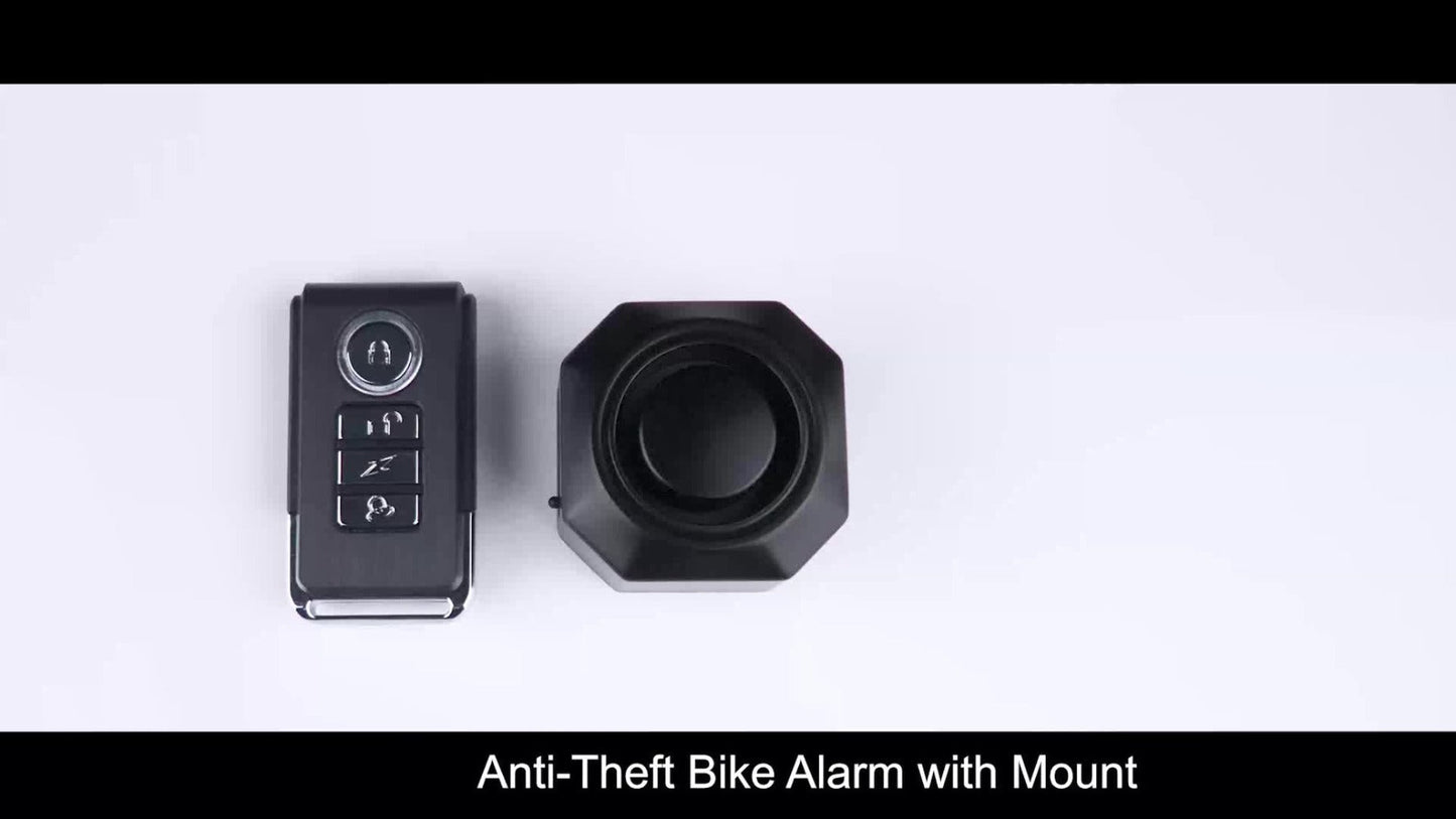 Bike Alarm Anti-Theft 110dB – USB Rechargeable Bicycle Alarm with Wireless Remote, Vibration Motion Sensor & 3 Volume Levels for Bicycle