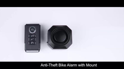 Bike Alarm Anti-Theft 110dB – USB Rechargeable Bicycle Alarm with Wireless Remote, Vibration Motion Sensor & 3 Volume Levels for Bicycle