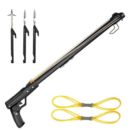 Fishing Slingshot Aluminum Alloy with Fishing Reel & Darts – Long Range Powerful Catapult, Non-Slip Grip, Thickened Power Band for Saltwater