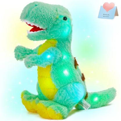Plush Toy Light-Up Tyrannosaurus Rex with Music or No-Music choices Choices and Soft Fabric