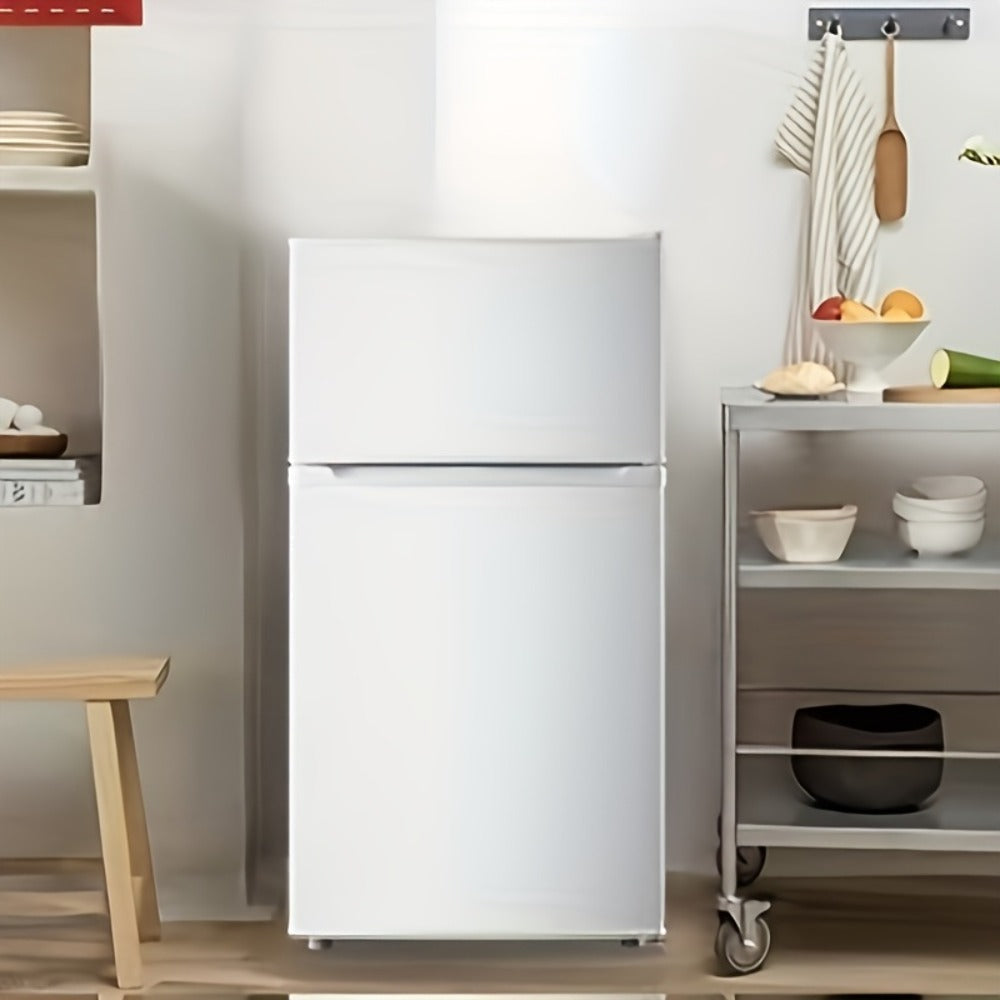 Mini Refrigerator with Freezer, 2.4 Cu Ft Double Door Small Fridge with Removable Shelves & Adjustable Feet