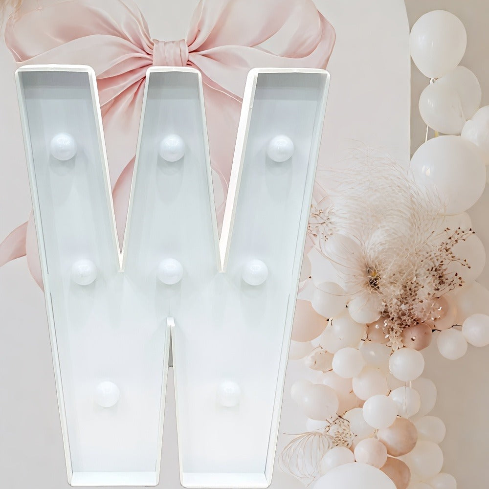 Marquee Letter Lights 3ft LED Light Up Letters for Weddings, Proposals & Celebrations – Cool White Lighted KT Board DIY Display Frame
