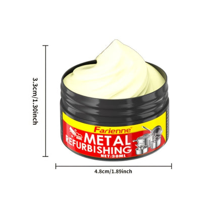 Metal Polishing Paste with Sponge Chrome & Stainless Steel Polish Gloss Agent No Residue for Entryways, Bedrooms and Living Spaces