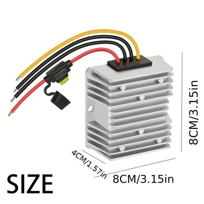 DC Step Down Converter 24V 36V 48V to 12V - High Efficiency Voltage Reducer, Durable Aluminum Housing
