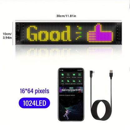 RGB LED Pixel Display Wall Art App Control USB Powered - Colorful Programmable Flexible Screen for an Everyday Personal Care Routine