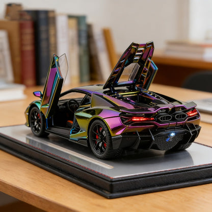 1:24 Scale Die-Cast Sports Car Model Collectible - Zinc Alloy Static Ornament with Realistic Details