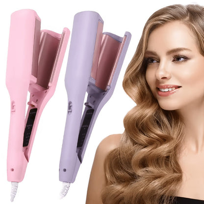 32mm Wave Curling Iron - Women's Hair Curler for Deep Curls & Instant Beach Waves, Professional Salon Styling Tool for All Hair Types